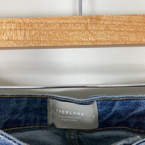 Everlane The A Line Denim Shorts Womens 25 Medium Indigo Blue - Picture 3 of 7